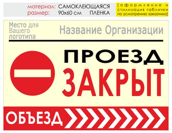 Информационный щит "объезд справа" (пленка, 90х60 см) t13 - Охрана труда на строительных площадках - Информационные щиты - магазин "Охрана труда и Техника безопасности"